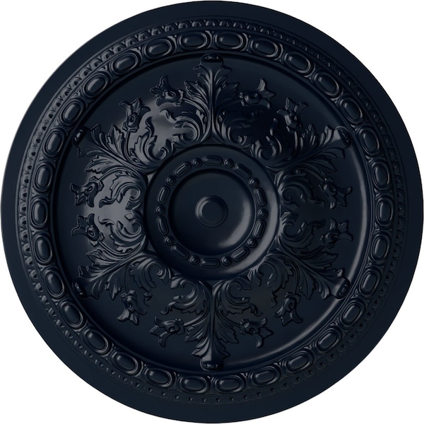 Ekena Millwork Oslo Ceiling Medallion (Fits Canopies up to 7 5/8"), Hnd-Painted Midnight Dream, 38 3/8"OD x 2 7/8"P CM38OSMDF - main